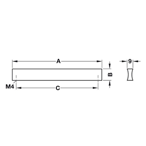 Tay nắm tủ Hafele 155.01.111 (mạ màu bạc)